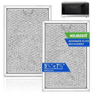 lot 1412 image: Microwave Filter Replacement, 2 Pack Vent Grease Filters 7.64 x 5.12 - Retail $7