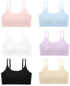 lot 1437 image: Teen Girls Training Bra Seamless Sports Removable Pads Size8-10 MixedColor - Retail $30