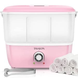 lot 1443 image: TASALON Hot Towel Steamer for Facials, Hot Towel Warmer Quickly Heats Up in 5 Minutes, Portable Towel Machine Fits 16 Mini Towels, Salon Equipment Towel Warmer for Facials, Spa, Massage, Pink - Retail $38