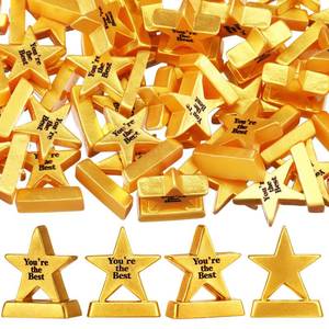 lot 1456 image: Leinuosen 50 Pcs Mini Resin Star Trophy Figurines Tiny Bulk Inspirational Award Trophy Miniatures You are The Best Employee Appreciation Gifts for Events Recognition Adults Office Graduation - Retail $12