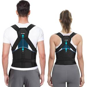 lot 1465 image: Fit Geno HeightFit Posture Corrector for Women & Men, Adjustable Back Brace - Retail $50
