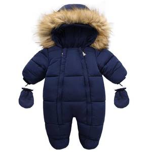 lot 1474 image: CYTAFE Baby Girl Boy Snowsuit Cute Down Jacket Hooded Romper Light Puffer Padded Jumpsuit Infant Winter Outwear Blue 6-12 Months - Retail $50