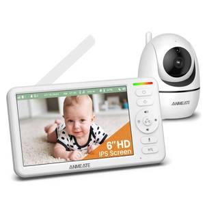 lot 1482 image: ANMEATE 6 Inch Baby Monitor with Camera and Audio - Retail $154