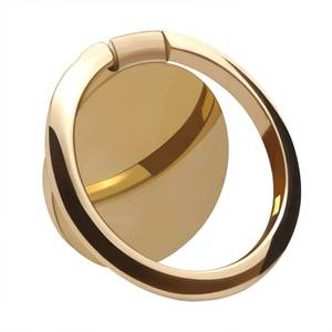 lot 1486 image: OBHEI Metal Cell Phone Ring Holder Finger Ring Stand, 360 Degree Rotation Ring Kickstand Grip Holder for Magnetic Car Mount, Gold - Retail $10