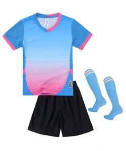 lot 1504 image: Boys Girls Soccer Jersey Set with Socks Uniform Athletic Jersey Sportswear Kit 7-8 Years Rose Pink - Retail $8,921