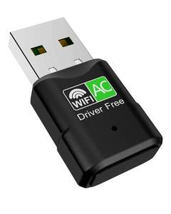 lot 1536 image: USB WiFi Adapter for Desktop PC, RENGOGA 600Mbps Dual Band 2.4G 5.8G Wireless WiFi Adapter for Laptop, Wireless Network Support Windows 111087Xp, USB Dongle for PC - Retail $8