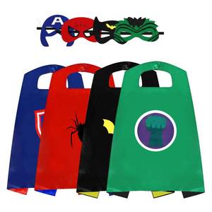 lot 1539 image: InPoTo Superhero Capes for Kids,Heroes Capes and Masks Fit for 4-12years old boy and girls Dress Up(4sets) - Retail $15