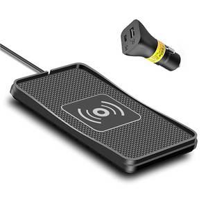 lot 1545 image: POLMXS Wireless Charger Car Charging pad 15W Fast Wireless Phone Charger Cell Phone Flat Charging mat Compatible with iPhone 1112121415 Galaxy S21S22S2324 NOTE10(C3Y) - Retail $22