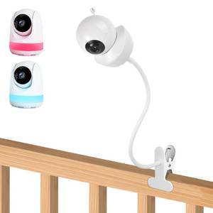 lot 1551 image: Flexible Baby Monitor Mount for Babysense V43HDS2V24RVBM55TX Max View Video Baby Monitor, Gooseneck Baby Camera Stand with Perfect View Angle and Easy Installation, Attach to Wherever You Want - Retail $10