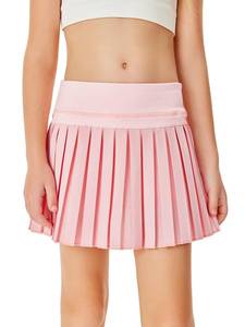 lot 1558 image: Haloumoning Girls Pleated Skirts with Shorts Athletic Tennis Skorts Sport Performance Skirt with Pockets 140 - Retail $20