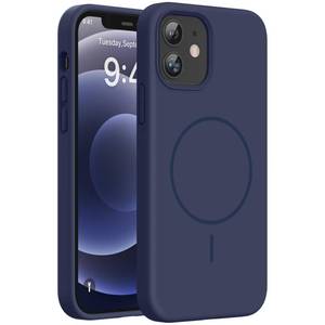 lot 1560 image: Miracase Magnetic for iPhone 12 CaseiPhone 12 Pro Case, Soft Anti-Scratch Microfiber Lining, Compatible with MagSafe, Liquid Silicone Shockproof Drop Protection Phone Case for 1212 Pro,Dark Blue - Retail $0