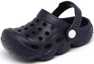 lot 1562 image: INMINPIN Kids Girls Boys Clogs Garden Shoes Toddler Slides Sandals Children Water Shower Beach Pool Slippers Indoor Outdoor,Big Kid 1,Navy - Retail $14