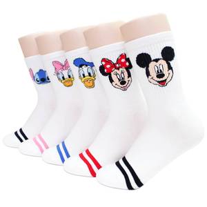 lot 1570 image: Socksense Cartoon Character Series Womens Original Crew Socks (US, Alpha, One Size, Regular, Regular, M Family_5pairs) - Retail $18