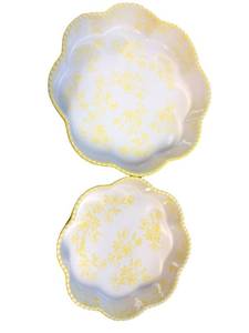 lot 2 image: Temp-tations Floral Lace Nostalgic Set of 2 Nesting Bakers