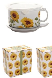 lot 10 image: 25oz. Meal Mug with Stoneware Lid-its and Plastic Storage Covers