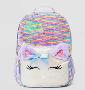 lot 19 image: Kids 16 Flip Sequin Cat Backpack - Cat & Jack Purple, 13 Laptop
