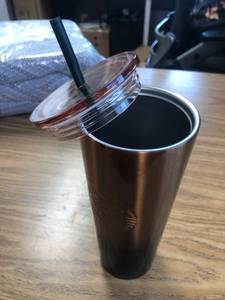 lot 24 image: $76 Starbucks double wall metal ombre cup 24oz