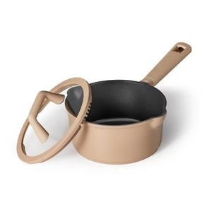lot 56 image: Carote 2qt Nonstick Sauce Pan with Lid Taupe