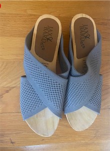 lot 65 image: Jax & Bard Knit Clog Sandals Libby Hill Grey Size 6 12 - 7