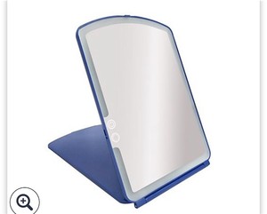 lot 78 image: PURPLE Blushly Super Slim LightedFolding Vanity Mirror