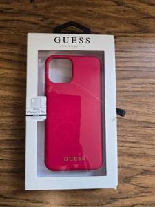 lot 100 image: Guess iPhone 11 Pro Silicone Case w Soft Microfiber Red
