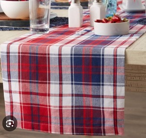 lot 119 image: Design Imports American Plaid Table Runner 14x 108