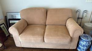 lot 901 image: Loveseat scratches on side 30x60x34