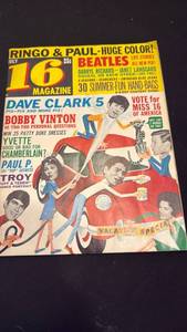 lot 1057 image: Vintage 16 magazine with Beatles and others