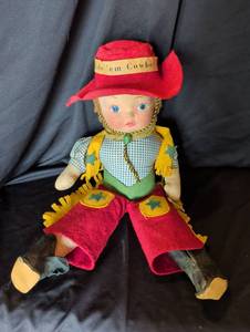 lot 1110 image: Rodeo Jim Gund doll circa 1950