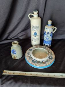lot 1114 image: Delft Royal Copenhagen and Japanese sake carafe