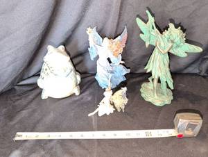 lot 1121 image: Fairy Figurines Lot 5 Pieces Decorative Collectibles, resin and ceramic