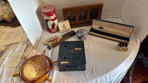 lot 1144 image: Calumet tin powder, bank, vintage picture and more