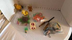 lot 1145 image: McDonald toys, vintage curling iron and curlers