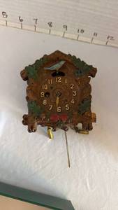lot 1151 image: Vintage 1930s August C. Keebler Miniature Pendulette Cuckoo Clock