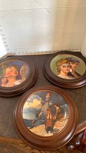 lot 1160 image: Norman Rockwell Knowles Collector Plates 3-Piece Set Limited Edition
