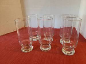 lot 1232 image: Set of 6 Glass Drinking Glasses