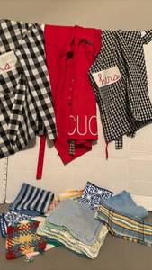 lot 1414 image: Aprons and Dish Cloths