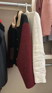 lot 1603 image: Two Womens Jackets - White size 1, color block - Size M
