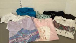 lot 1631 image: Womens T-Shirt Bundle 7 Pieces Assorted Colors and Graphics size med
