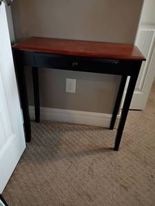 lot 1701 image: Small Side Table with Drawer.  Needs tightening.   28 x 28 x 12