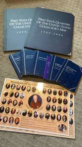 lot 1722 image: First State Quarters Collectors Map 1999-2008 and place mats