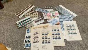 lot 1727 image: US Postage Stamp Collection Sheets & Blocks Mixed Denominations Large Lot