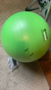 lot 1742 image: Body Sport exercise ball with pump