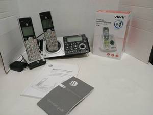 lot 1818 image: AT&T and VTech Cordless Phone Systems with Answering Machine  includes  user manual