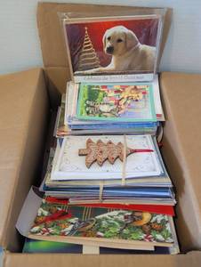 lot 3220 image: Box of unused stationary and holiday greeting cards