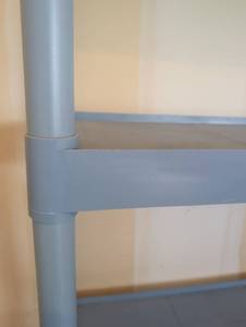 lot 3500 image: Blue plastic shelving, 39 wide X71high x13 deep