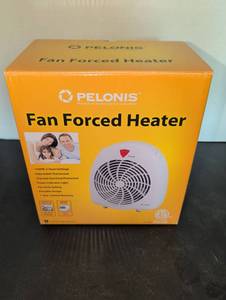 lot 3532 image: Pelonis Fan Forced Heater 1500W 3-Heat Settings. Used in box, untested
