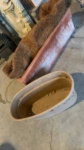 lot 3602 image: Terracotta planter 2X6 with liner and more