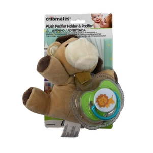 lot 21 image: Cribmates Plush Pacifier Holder & Pacifier 0-18 Months - Retail $16