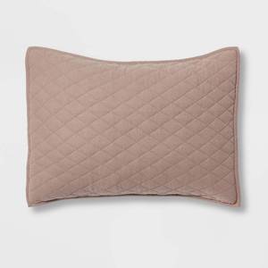 lot 57 image: King Flannel Quilt Sham Light Brown - Threshold - Retail $20